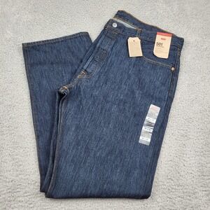 Levis 501 Original Fit Mens Jeans 40 x‎ 32 Dark Wash Straight Leg Denim Pants